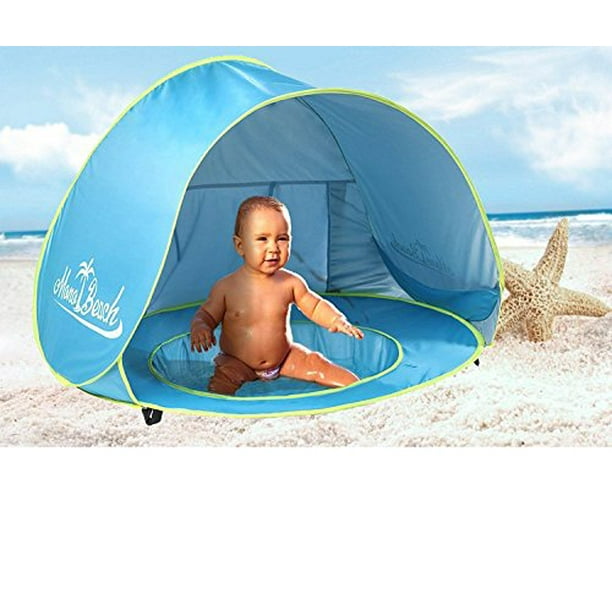 Travel Set Pop Up Beach Tent Sun Shelter w/ Canopy Pool For Kid Baby UPF 50 